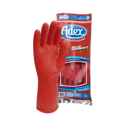 Guantes Para Limpieza  Color Rojo 1 Par